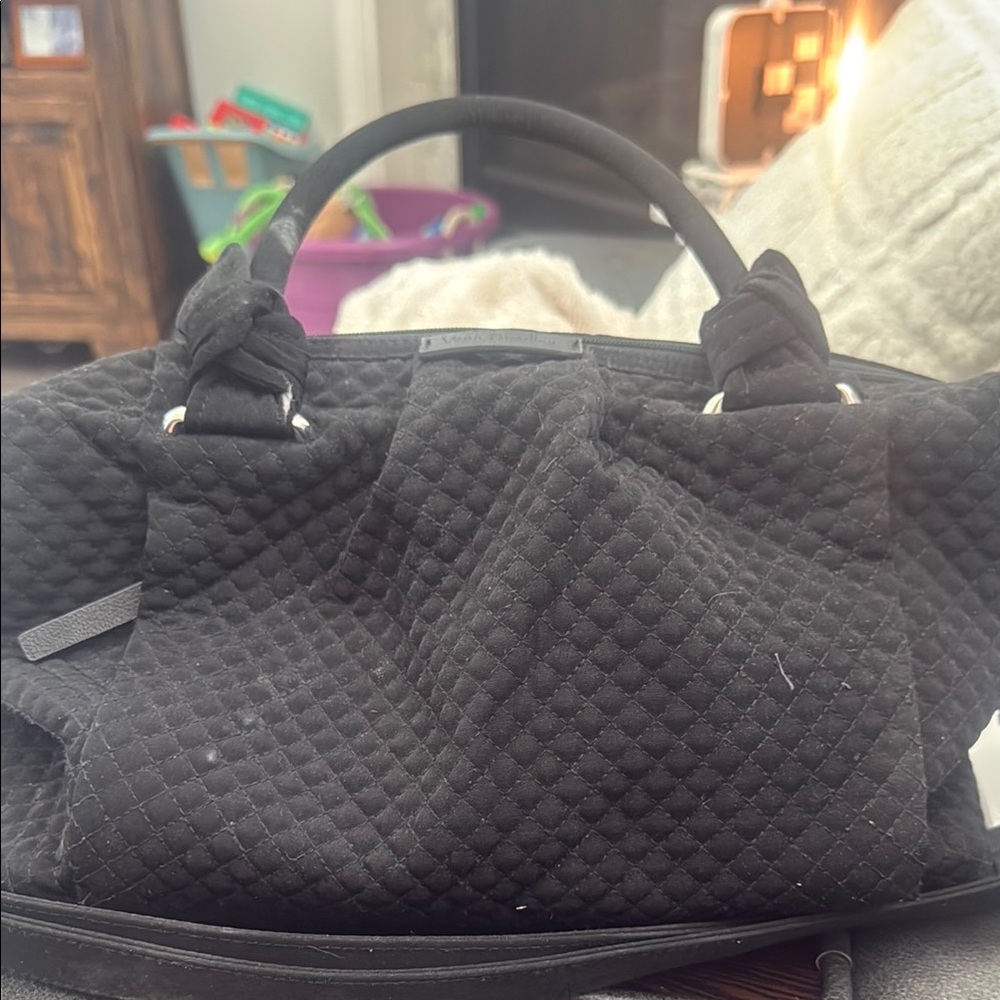 Vera Bradley black quilted shoulder bag